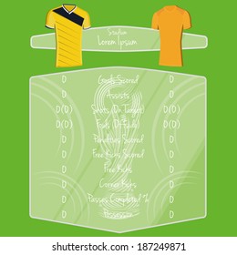 Vector Soccer Team Player Charts Editable With Space For Text 