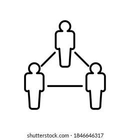 Vector Social distancing icon, Coronavirus prevention, Stop Public gathering symbol on isolated white background for UI/UX and website.