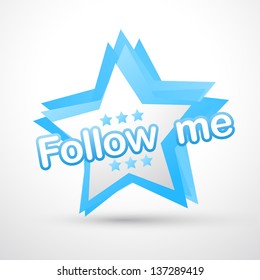vector social follow me design