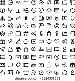 Vector of Social Media 2 Icon Set. Perfect for user interface, new application.