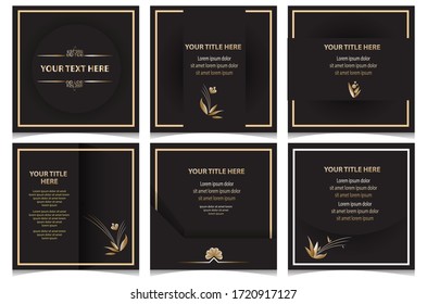 Vector social media banner black color. Editable file in eps.10