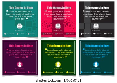 Vector social media banner design. Beautiful text quotes. Editable file in eps.10
