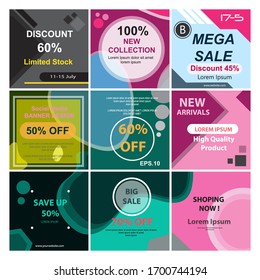 Vector social media banner pack. Business presentation template.  Editable file in eps.10, creative and simple info banner, book cover idea for your design.