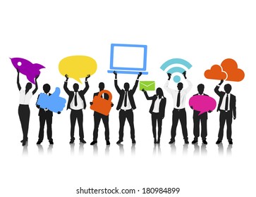 Vector of Social Media and Business People