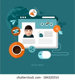 vector social media concept illustration