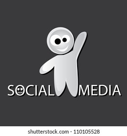 vector social media icon. vector illustration of social media.