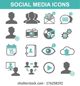 Vector social media icons.