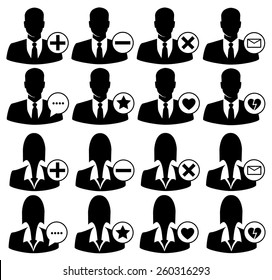 Vector social media icons. avatars icons set.