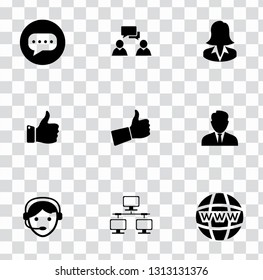 Vector social media icons set. communication, internet, computer network and mobile icons