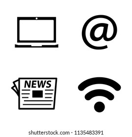 vector social media illustrations - communication Icons, information sign and symbol