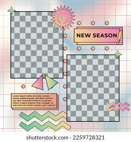 vector social media instagram post design template, a design for social media posts to promote your merchandise, for flyers, posters, social media posts, etc
