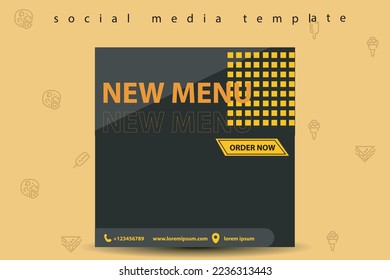 vector social media post ads template design for food promotion restaurant and cullinary