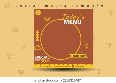 vector social media post ads template design for food promotion restaurant and cullinary