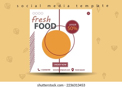 vector social media post ads template design for food promotion restaurant and cullinary