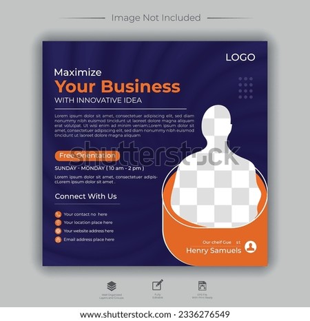 Vector social media post advertisement.