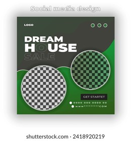 Social Media-Post und kreative Design-Banner-Vorlage.