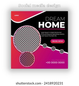 Vector social media post and creative design banner template.