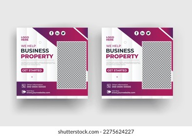 vector social media post design template web banner