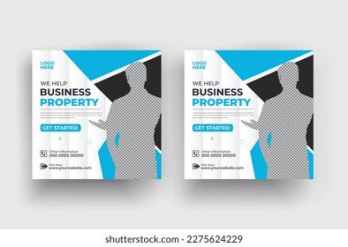 vector social media post design template web banner