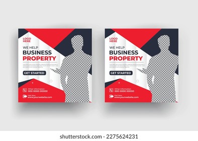 vector social media post design template web banner