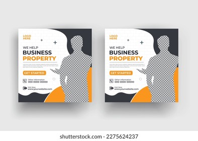 vector social media post design template web banner