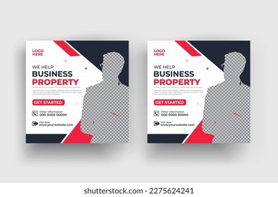 vector social media post design template web banner
