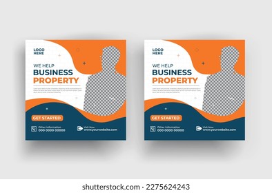 vector social media post design template web banner