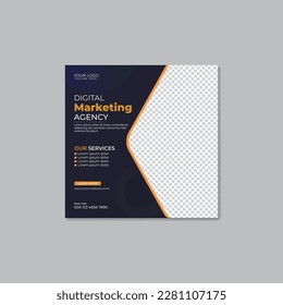 Vector social media post design and corporate banner design template