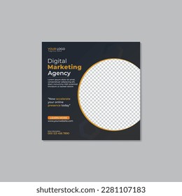Vector social media post design and corporate banner design template