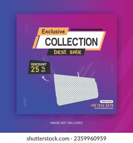 Vector social media post design