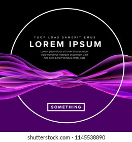 Vector Social media post template with sample text and abstract background in the background
