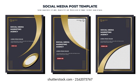 Vector Social Media Post Template, vector art illustration and text