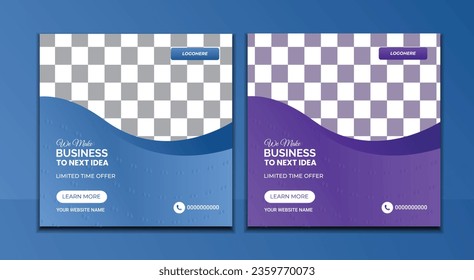 Diseño de plantillas de entradas de medios sociales vectoriales