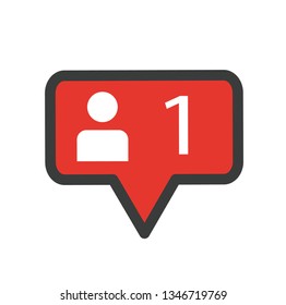 Vector social media subscriber icon