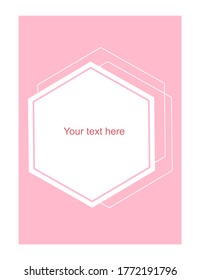 Vector social media template bright colors with empty place for text.