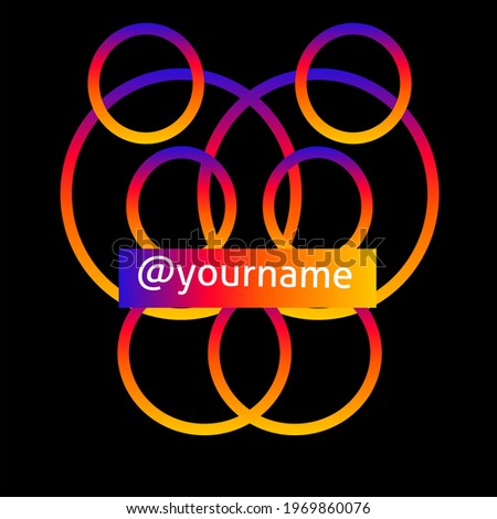 Vector social media username template