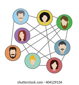 Vector Social Network Stock Vector (Royalty Free) 404129134 | Shutterstock