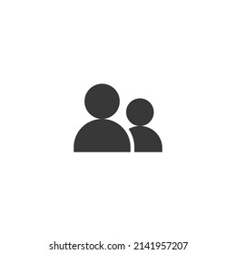 Vector social network button. Users icon design element. 