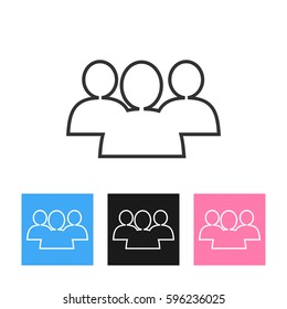 Vector social network button. Users icon design element