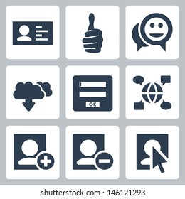 Vector social network icons set