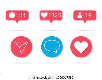 Vector social network Like. Illustration Isolated on white background. Marketing in social networks in business. Design Elements for Internet, App