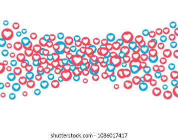Vector social network Like. Illustration Isolated on white background. Marketing in social networks in business. Design Elements for Internet, App