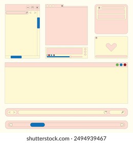 vector social retro media template, thank you letter