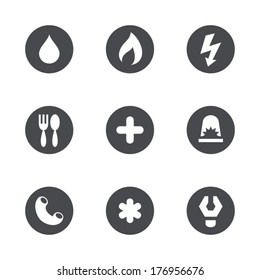 Vector social services icons set