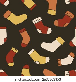 Vector Sock Pattern Repeat Seamless for Wallpaper Background Cover Packaging