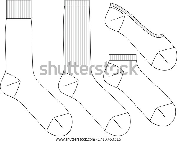 Vector sock set, flat
sketch,
