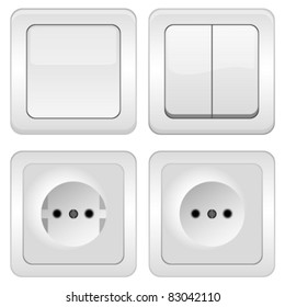 vector Sockets and switches on white