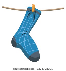 vector of socks hanging to dry in the sun