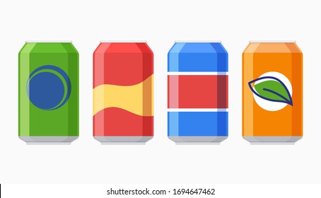 Vector soda can icon isolated. Soda bottle beer flat icon