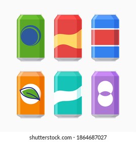 Vector soda can icon isolated. Soda bottle beer flat icon